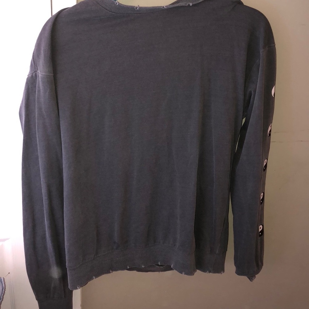 grey yin and yang light weight sweatshirt